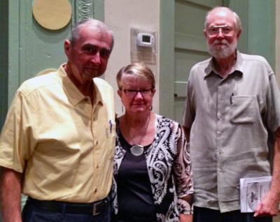 From left, GCRL's Tom McIlwain, Harriet Perry and Jim Franks.