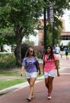 Southern Miss students walk to class on the first day of the fall 2013 semester.