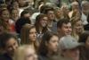 Audience members listen to Rick Bragg at University Forum Sept. 22.