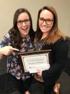 Morgan with her Alabama-Mississippi Social Work Education Conference award. 