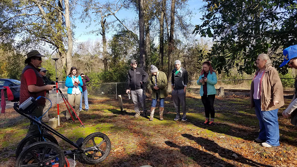 Dr. David Holt, far left, a geography professor at USM Gulf Park, will lead a team of researchers at the Holly Oak Cemetery in Pineville, La. who will examine two sites rumored to be the site of a mass grave where African American soldiers killed in a 1942 riot in Alexandria, Louisiana are interred.