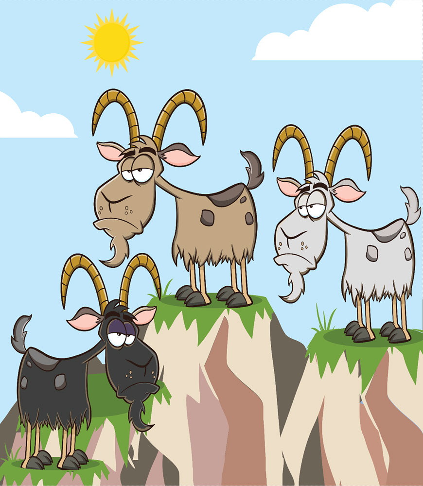 Cartoon billy goats