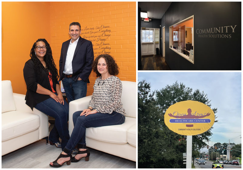 From left to right: Dr. June Gipson, director, Open Arms Healthcare Center; Dr. Mohamed Elasri, director, Mississippi INBRE; and Dr. Jennifer Lemacks, director, Mississippi INBRE Telenutrition Center.