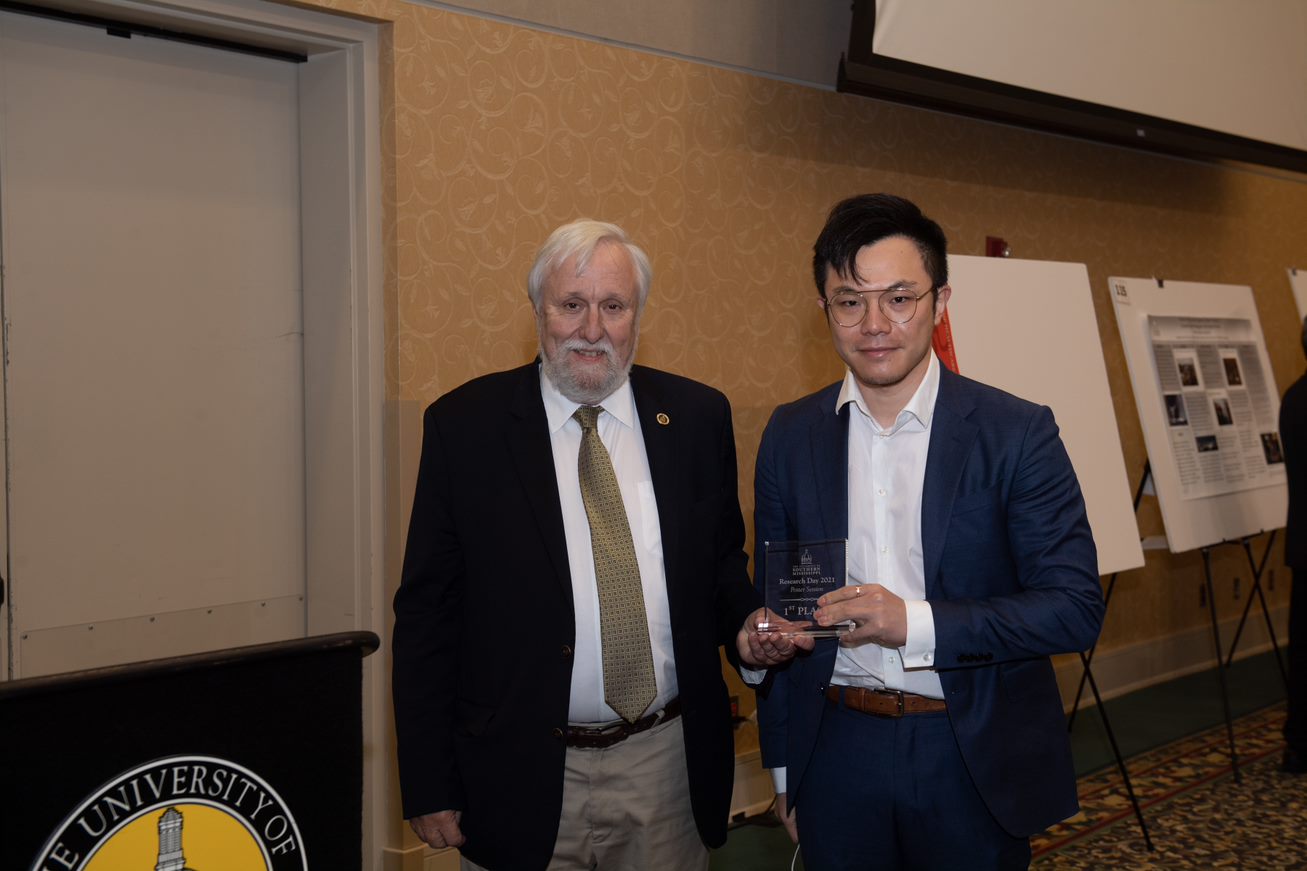 Dr. Gordon Cannon, left, and Dr. Zhe Qiang (Masks were removed for photo opportunity only)