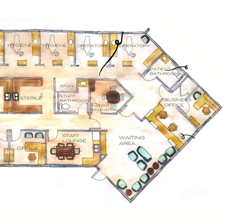 layout of a dentist office