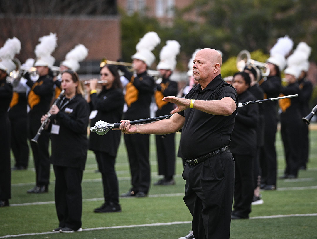 alumni band on the field