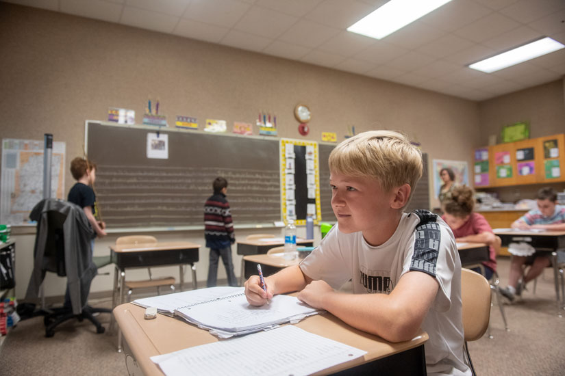 Landon Montgomery is one of approximately 80 full-time students at the DuBard School. (Photo by Kelly Dunn)
