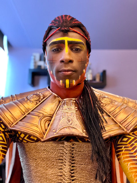 Ezekiel Andrew in costume