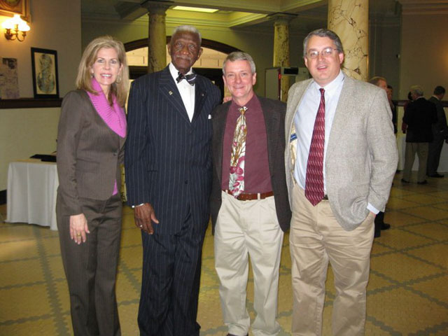 Linda Van Zandt, Jackson, Miss. radio broadcasting legend Jobie Martin, Ross Walton and Dr. Louis Kyriakoudes