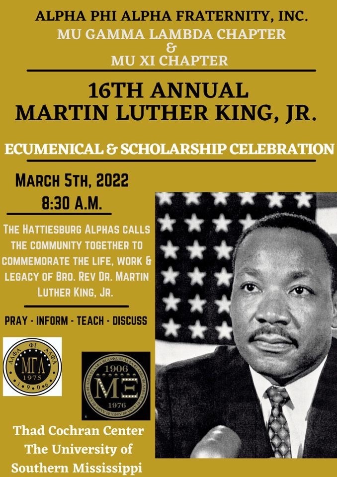 Alpha Phi Alpha’s MLK Jr. Prayer Breakfast Rescheduled for March 5 at