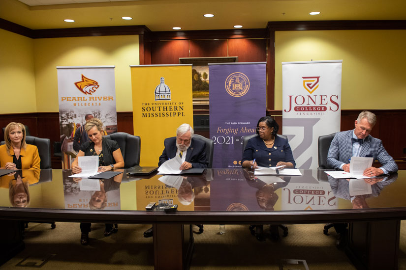The MOU signing took place at USM’s Trent Lott National Center. (Photo by Kelly Dunn)
