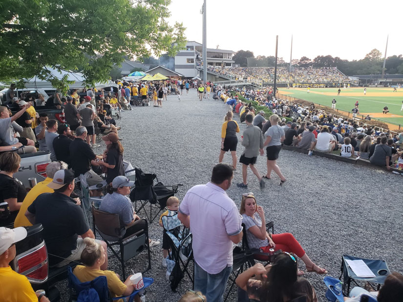 The Right Field Roost at Pete Taylor Park (photo courtesy of Bill Carney)