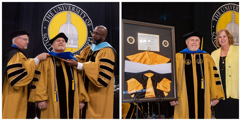Charles “Chuck” C. Scianna Jr. received an honorary degree during the University’s 2022 Spring Commencement 