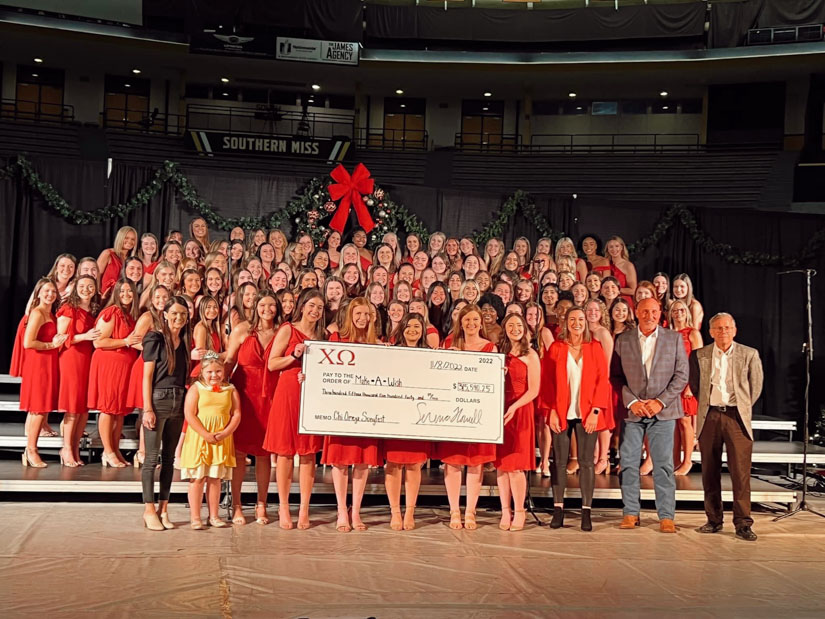 Chi Omega Sorority and its supporters celebrate a successful Songfest 2022 (submitted photo). 