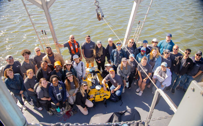 Mississippi Gulf Coast Community College students were treated to a unique experience aboard The University of Southern Mississippi’s research vessel Jim Franks as part of Stem in the Sound Day. (Photos by Tavia Marinovich)