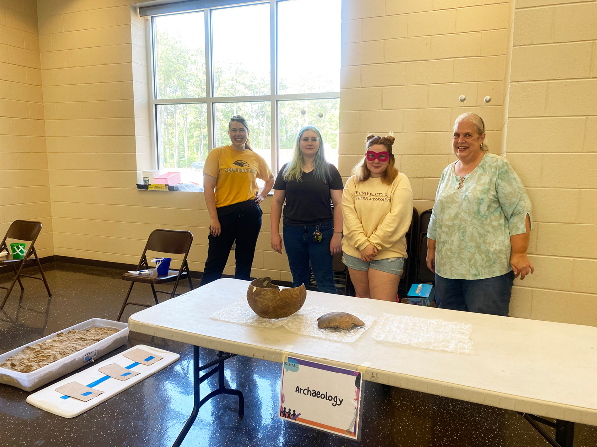 Pictured left to right: Kate Mackey, Savannah Logan, Sarah Boone, and Dr. Marie Danforth