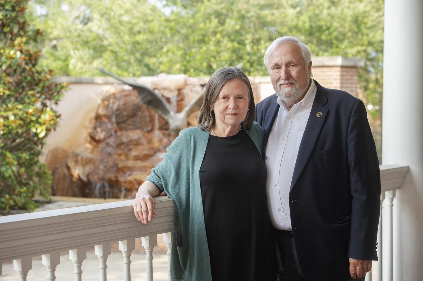 Dr. Sabine Heinhorst and Dr. Gordon Cannon, longtime members of the faculty and administration at The University of Southern Mississippi (USM), retired this summer after serving nearly 40 years apiece at the institution (USM photo by Kelly Dunn).