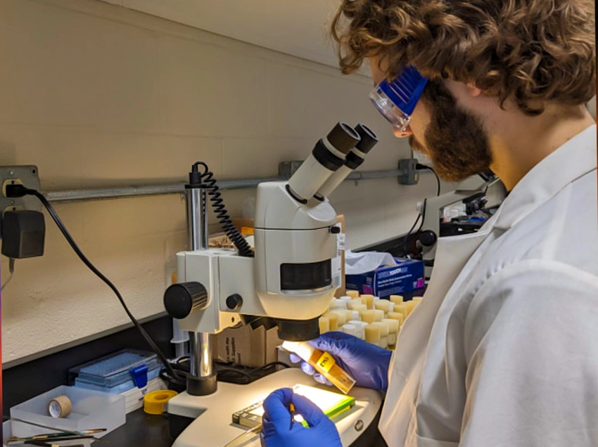 Joseph Serio in a lab