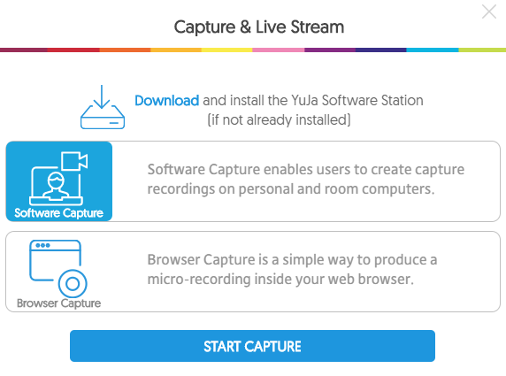 create and livestream video dropdown