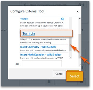 how to find the Turnitin section image