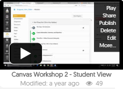 canvas workshop student view screenshot