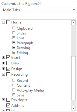 a screenshot of collapsable accordion folders in powerpoint