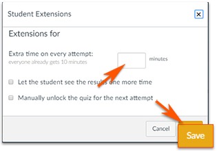 Student extensions screenshot