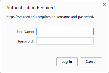authentication login screenshot