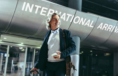 man at airport