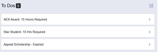 screenshot of SOAR appeal todo tasks