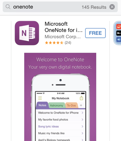 Download OneNote onto your phone