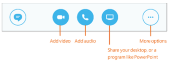 Add audio, video, and share files in IM
