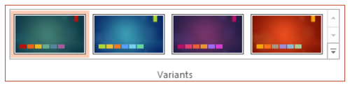 Designer-selected theme variants