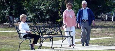 Members enjoy the walking trail