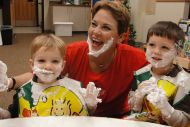 children playing at Christmas