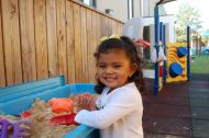 child playing on playground