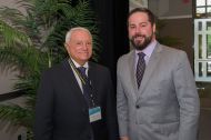 UGS Benefactor, Donald Drapeau (left), with Plenary Speaker, Lance Brown (right)