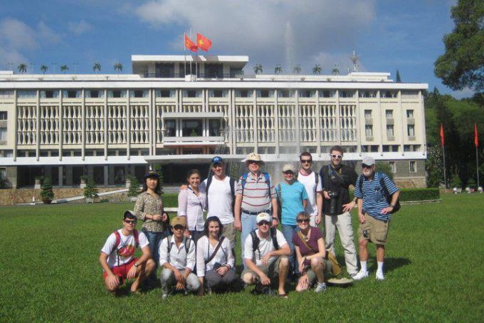 Vietnam Studies students with Vietnam War Vets in Vietnam, 2014.