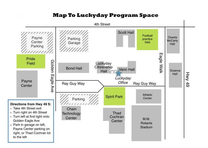 Map to Luckyday Program Space