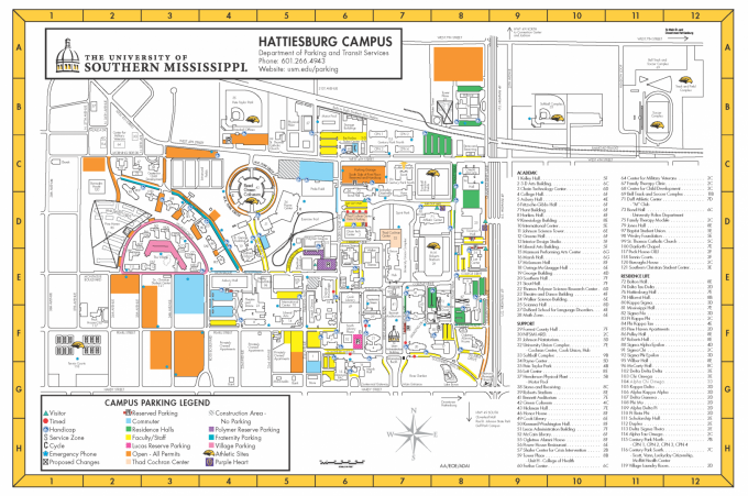 Hattiesburg Campus Map