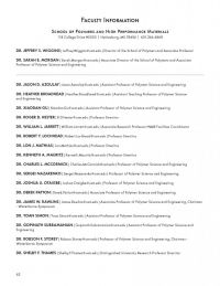 school of polymer science and enginnering student resume book resume book