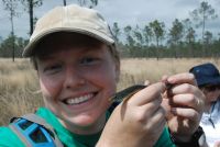 Jen Lamb with Glass Lizard