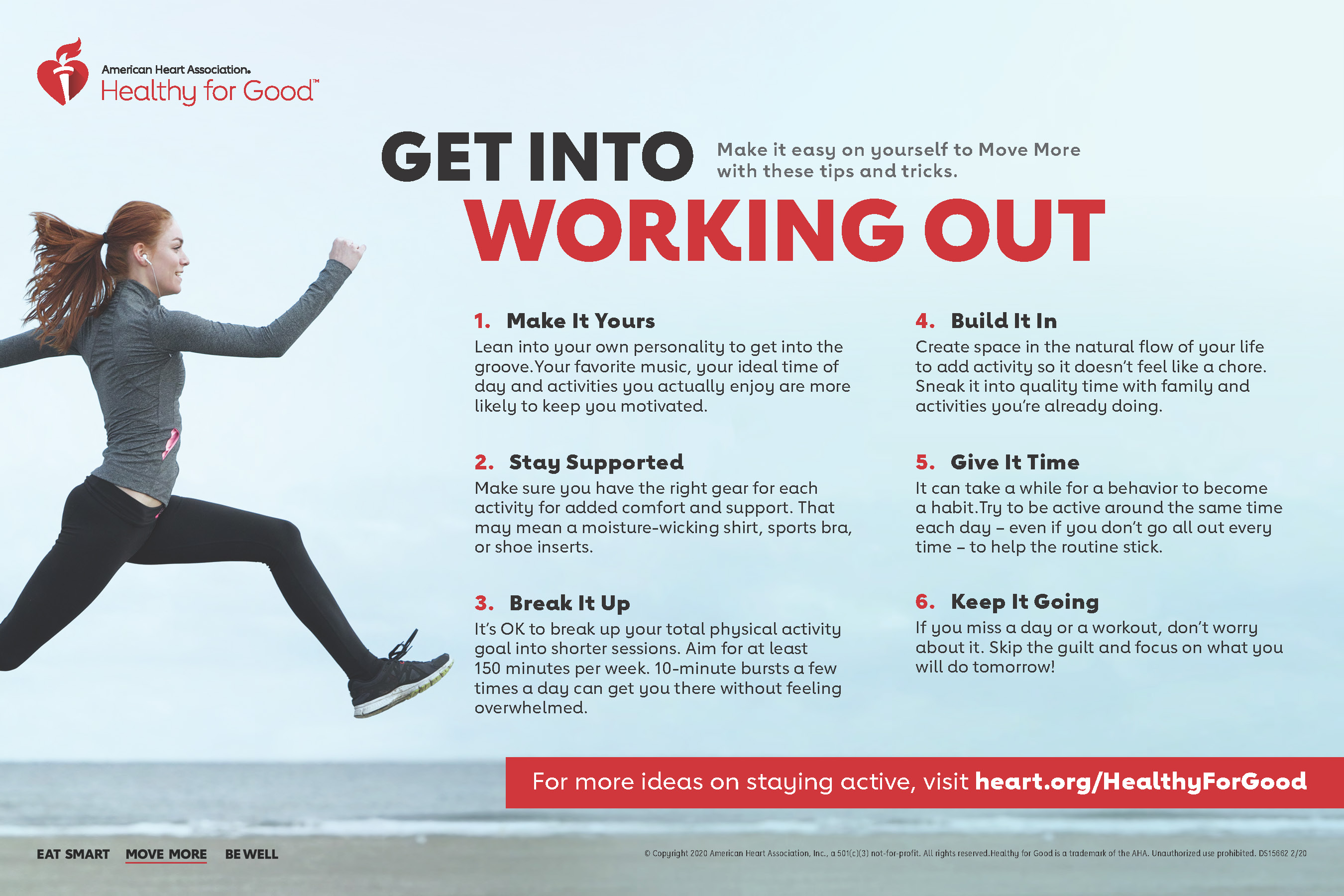 Get Into Working Out - AHA Infographic
