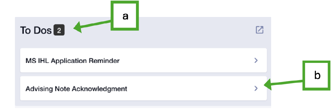 Screenshot of To-Do button