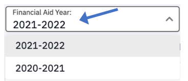 Screenshot of financial aid dates 