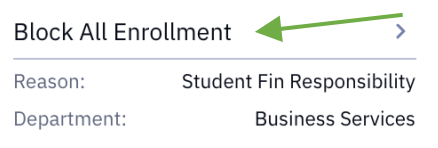 Screenshot of Block All Enrollment option