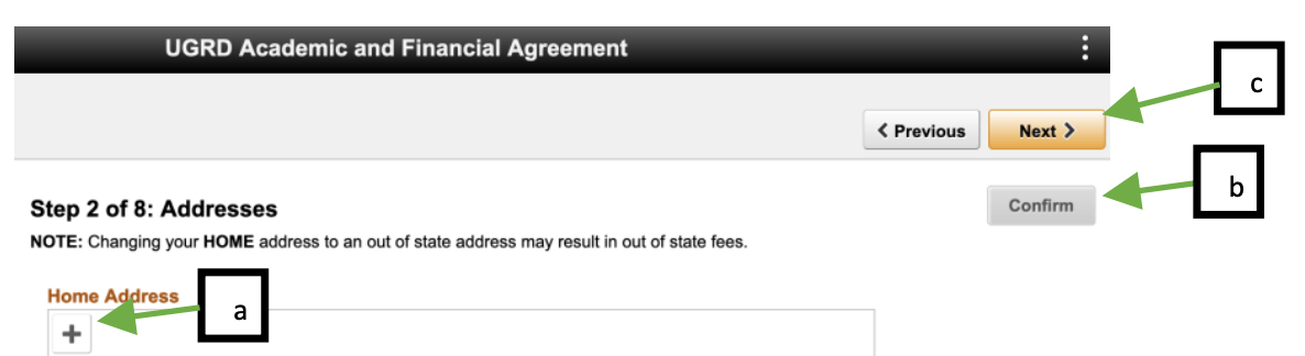 Screenshot of Address review