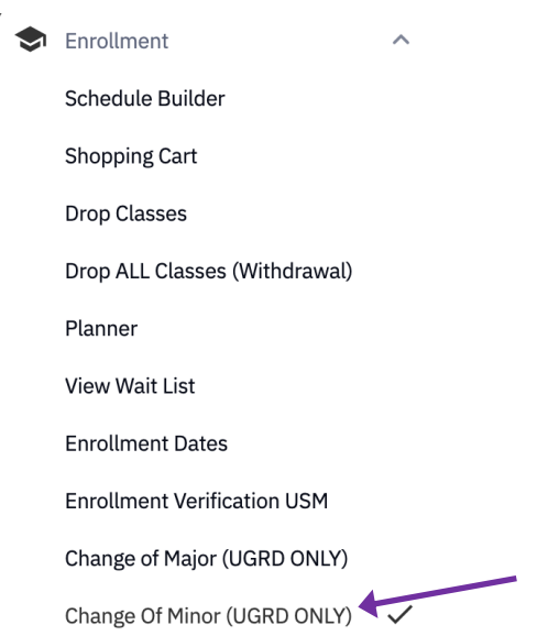 Screenshot of the Enrollment menu in SOAR