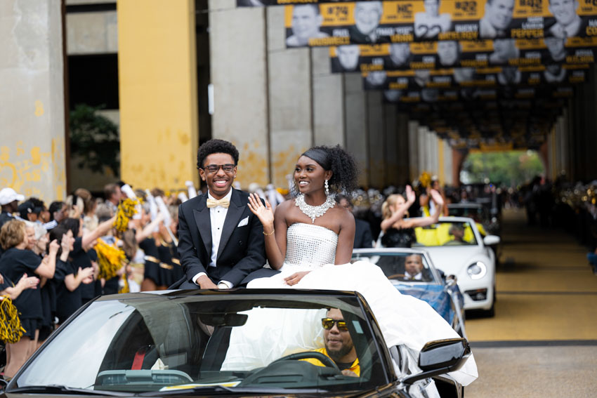 Homecoming court during the parade