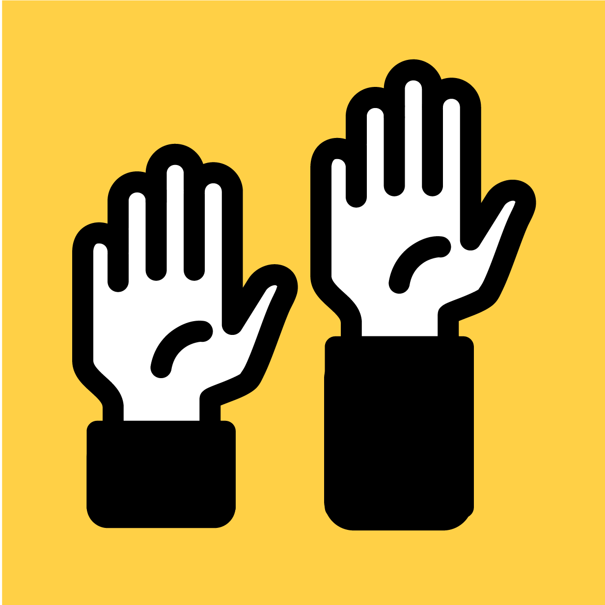 Image of hands being raised